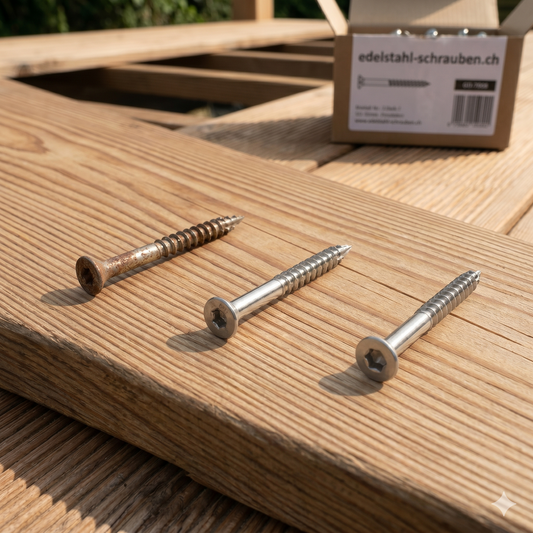Qualität beim Terrassenbau: Warum die Materialwahl bei der Schraube über die Lebensdauer entscheidet